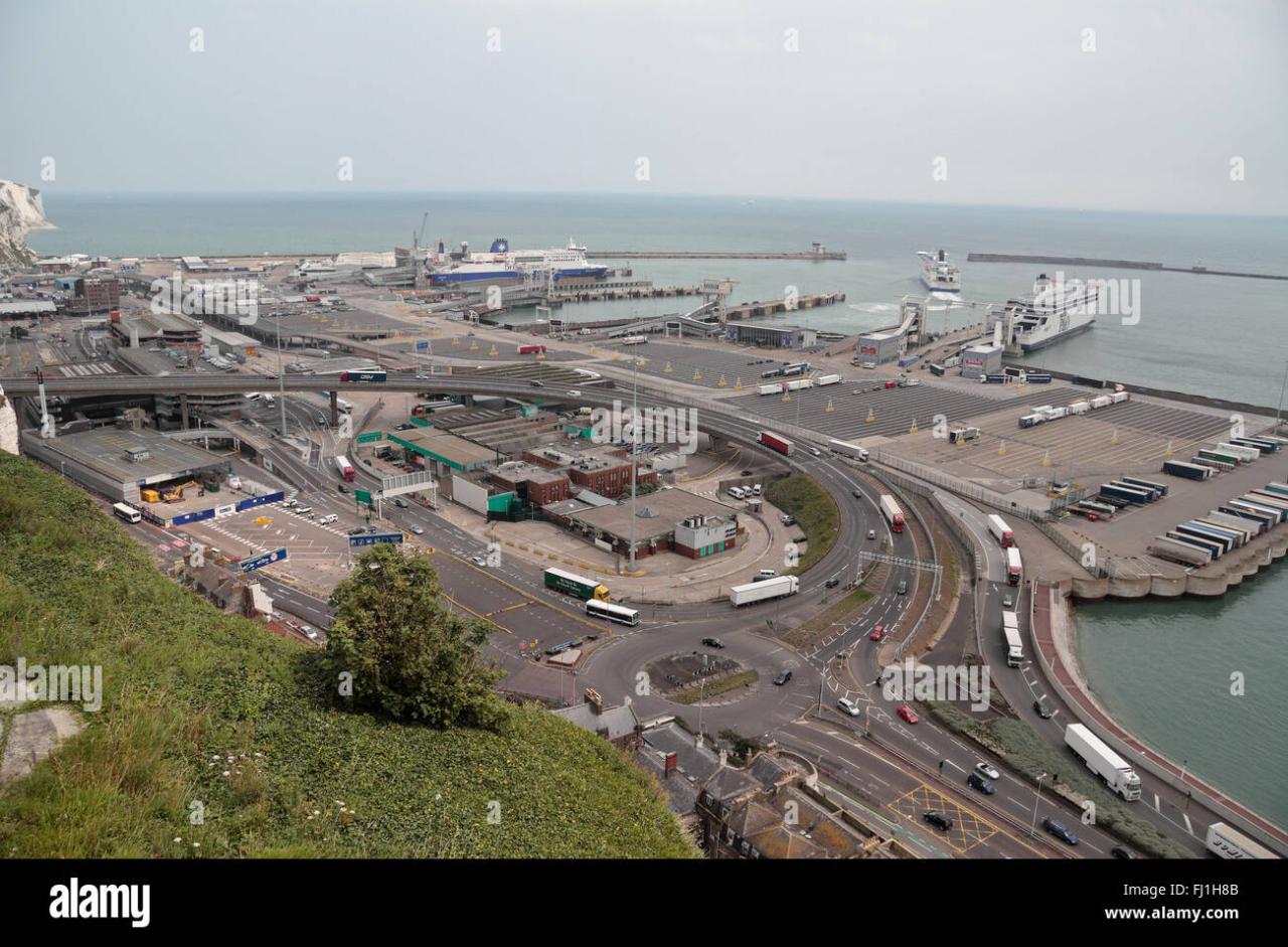 Dover port alamy stock sight ferries lorries